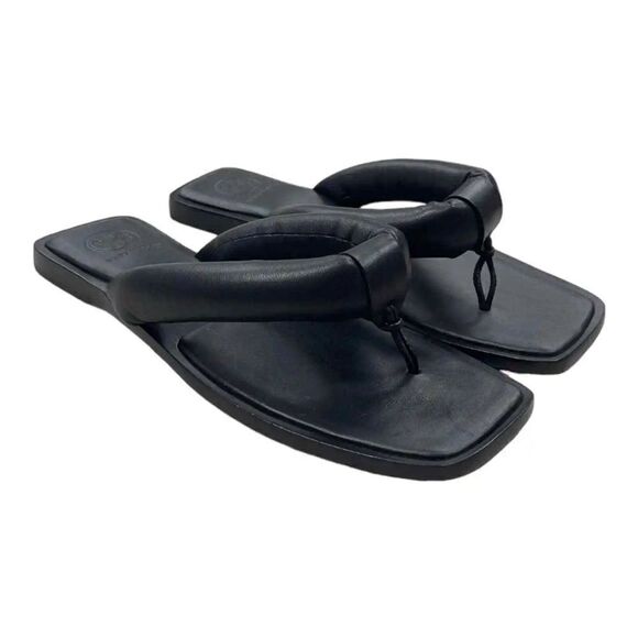Tory Burch Nevada Thong Puffy Leather Sandals Flats Size 8 $298 - Picture 1 of 10